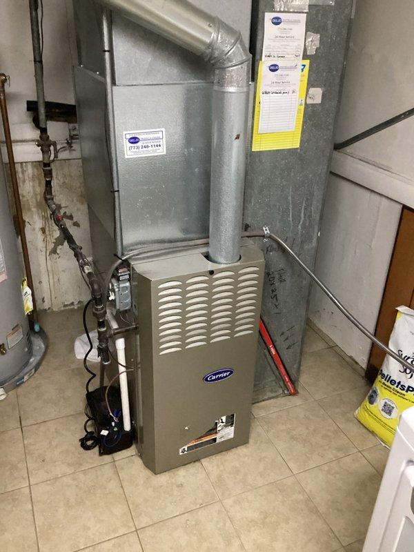 Completed comprehensive maintenance agreement service on Carrier furnace and air conditioning system. Performed thorough inspection of furnace unit including internal components, control board, electrical connections, and blower assembly. Verified proper operation of all safety controls, relays, and capacitors. Inspected ductwork connections and system infrastructure. All components found operating within normal parameters. System tagged and documented with photos. Customer approved billing arrangement with invoice to be sent via email.