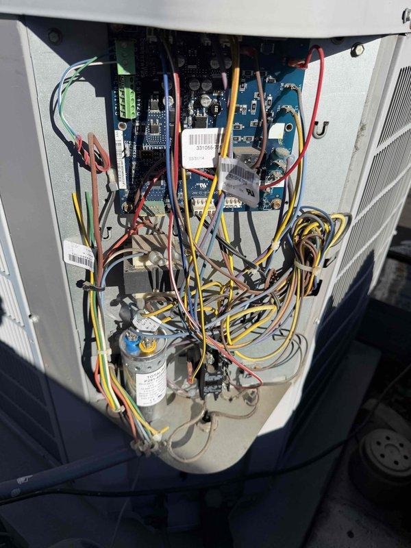 Completed replacement of REME HALO air purification bulb, system capacitor, and 16x25 Infinity air filter. Accessed property through neighbor coordination as specified. All components were successfully installed and system operation verified. Unit tested and confirmed proper function following repairs.