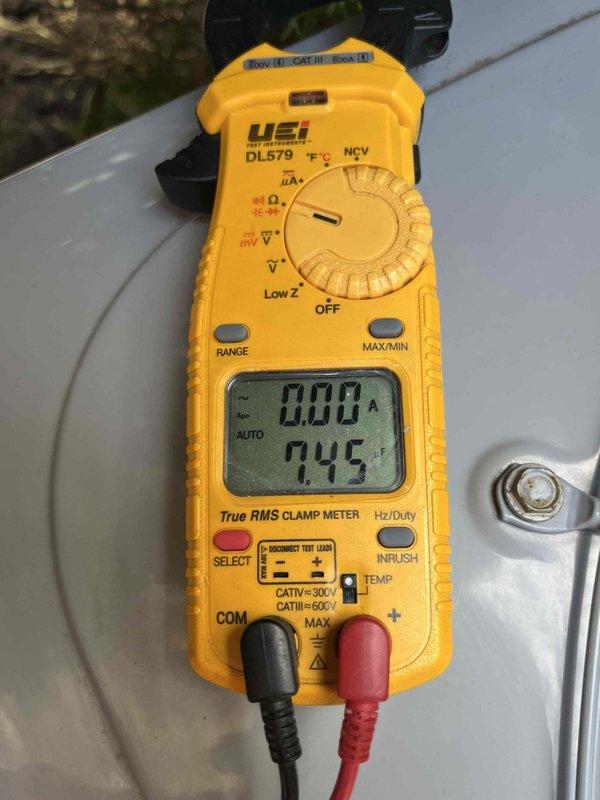 # HVAC Service Completed

Responded to a no-cooling call on a 5-year-old Carrier system. Upon arrival, confirmed the condenser unit was not turning on. Performed electrical diagnostics using a clamp meter, which revealed no current draw at the outdoor unit and measured incoming line voltage at 245V. Checked system temperatures with a digital thermometer, recording 72.5°F at the unit. Identified the issue and restored the condenser to proper operation, verifying adequate voltage supply and proper unit function before departure.
