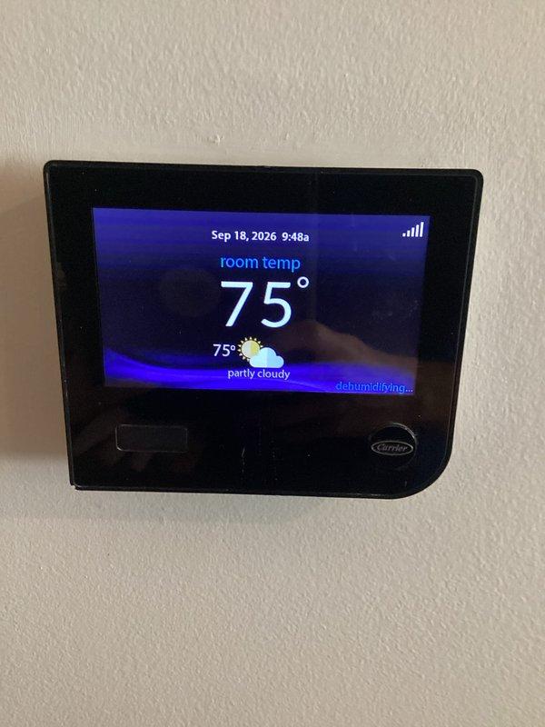 Completed comprehensive maintenance and safety inspection on two furnaces under maintenance agreement. Verified proper operation of both heating systems, inspected PVC condensate drain lines for proper drainage and secure connections, and confirmed thermostat functionality showing accurate temperature readings and system communication. All equipment found operating within manufacturer specifications with no immediate service needs identified.