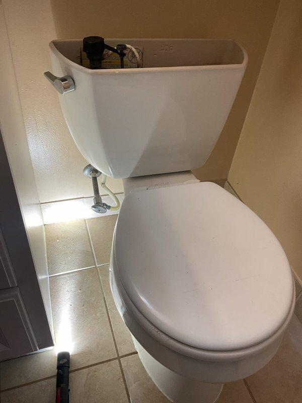 Completed toilet replacement in residential bathroom. Removed existing fixture and installed new TOTO toilet, including proper wax ring seal, closet bolts, and water supply line connection. Verified proper flush operation and tested for leaks upon completion.