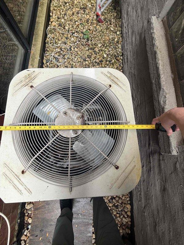 Conducted on-site evaluation for complete HVAC system replacement. Existing equipment includes a 21-year-old furnace located in basement mechanical room and a 21-year-old air conditioning condenser unit positioned on exterior deck. Documented current system configuration through photographic assessment, including measurements of outdoor condenser unit dimensions and evaluation of indoor furnace installation with associated ductwork, expansion tank, and plumbing connections. Assessed condition of aged equipment showing normal wear and surface deterioration consistent with two decades of operation. Provided replacement estimate for new heating and cooling system to address equipment that has exceeded typical service life expectancy.