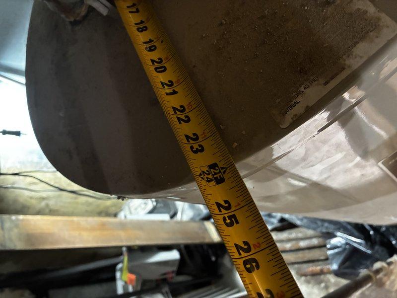 Conducted on-site assessment for water heater replacement due to active leak. Performed detailed measurements of existing equipment and surrounding ductwork to determine proper sizing and clearances for new unit installation. Documented current conditions including mechanical room layout, existing piping configuration, and ventilation components to prepare comprehensive replacement estimate.
