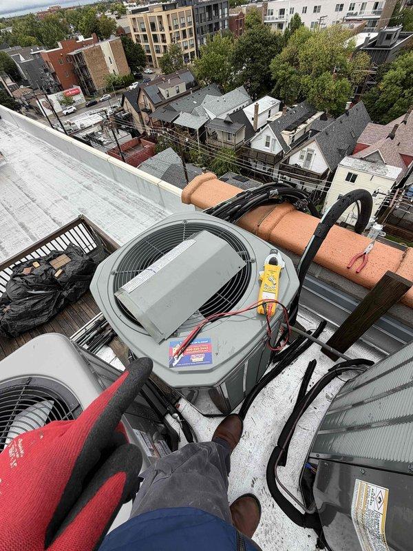 Responded to E103 error code on Nest thermostat for a 9-year-old Trane XR air conditioning system (Model 4TTR3024H1000PA). Diagnosed and resolved thermostat wiring/contact issue at the rooftop unit. System restored to normal cooling operation without requiring thermostat replacement.