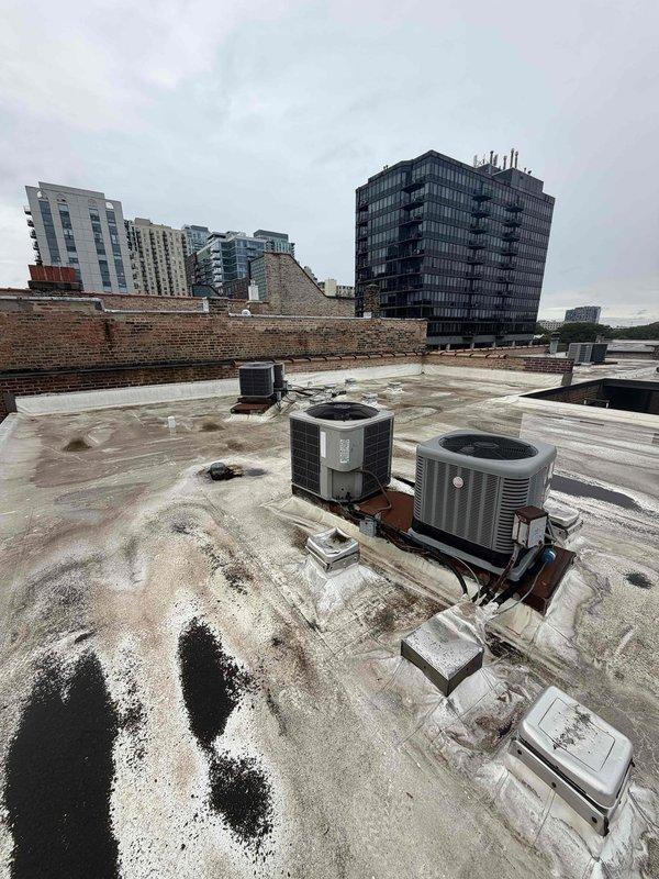 Responded to A/C breakdown on commercial rooftop unit. Upon arrival, performed electrical diagnostics using digital multimeter to test system components. Testing revealed failed capacitor requiring replacement. Installed complete breakdown kit including new dual-run capacitor and contactor assembly. Verified proper voltage readings and electrical connections throughout system. Tested unit operation and confirmed cooling cycle functioning properly. System restored to normal operation.