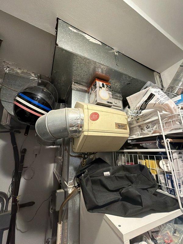 Completed comprehensive maintenance on Carrier air handler unit located in attic space, including fan coil, heat strip, and humidifier system. Performed standard inspection and cleaning procedures on all components, verified proper operation of humidifier with cylindrical canister attachment, and confirmed 14x20x1 filter specification. All equipment tested and found operating within normal parameters upon completion of maintenance agreement service.