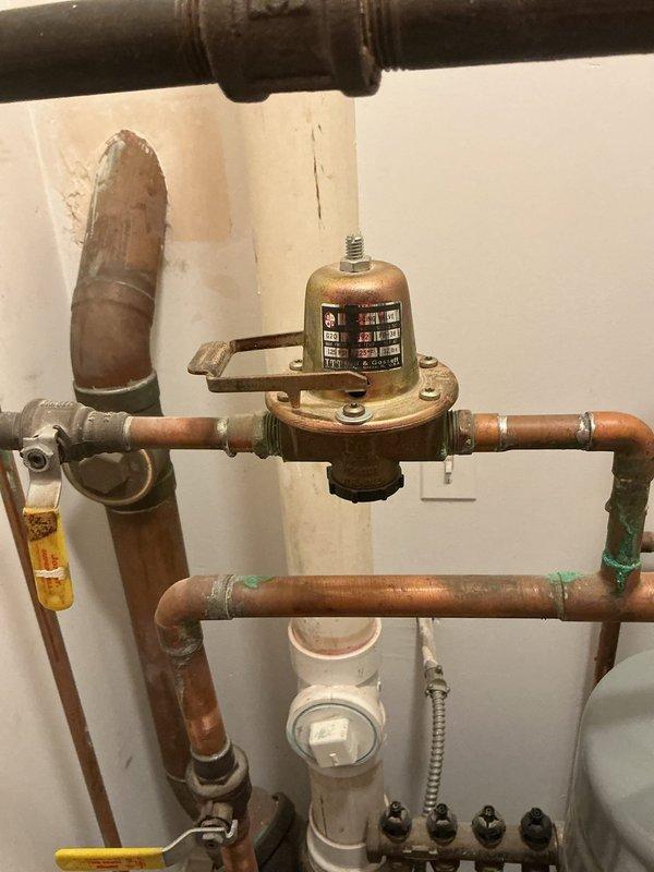 Returned to complete installation of new gas valve, pressure reducing valve, venting components, and thermocouple on heating system. Successfully replaced all defective components, verified proper gas pressure regulation, ensured secure venting connections, and confirmed thermocouple operation for safe flame detection. System tested and operational upon completion.