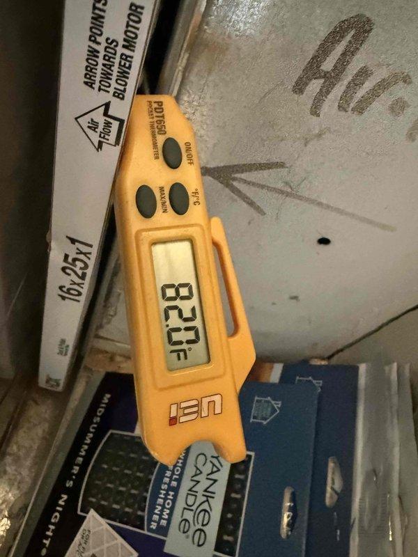 Responded to no-heat call on 16-year-old heating system with reported whistling noise and concerns about air leakage from coils. Performed comprehensive safety inspection of unit, including visual examination of heat exchanger, ductwork connections, and gas piping components. Measured supply air temperature at 83°F and inspected all accessible mechanical components, copper gas lines, and ventilation ductwork for proper operation. Verified system safe for operation with child present in home and confirmed unit heating effectively despite age of equipment.