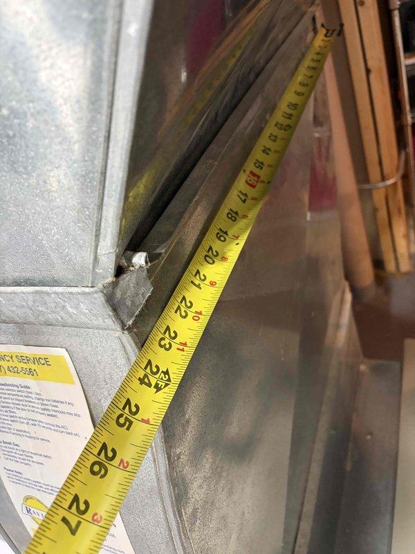 Completed on-site estimate for furnace change-out and replacement. Assessed existing HVAC system configuration, measured ductwork dimensions and clearances to determine equipment compatibility and installation requirements. Documented current equipment specifications and spatial constraints with detailed measurements to provide accurate replacement proposal.