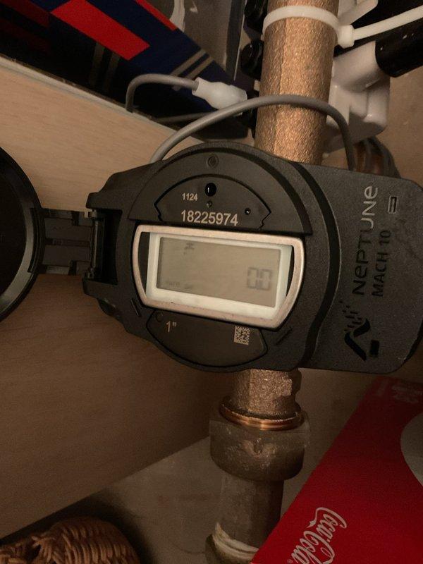 Responded to water leak detection alert from Water Smart monitoring system. Performed comprehensive plumbing inspection and documented the Neptune MACH 10 digital flow meter installation on the main water line. Inspected meter functionality, verified proper mounting and connections on copper piping, and assessed the overall condition of the plumbing infrastructure for potential leak sources.