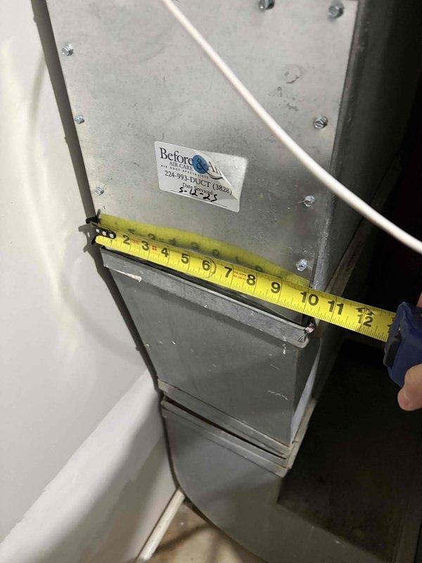 Completed comprehensive assessment of existing 15-year-old HVAC system in townhome for full replacement estimate. Air conditioning unit located outside and furnace in basement were both evaluated and measured for proper equipment sizing and replacement specifications. System currently non-operational, requiring complete central heating and cooling system replacement.