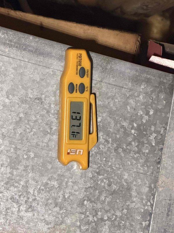 Completed comprehensive maintenance inspection on two horizontal furnace units installed in crawl space as part of seasonal HVAC agreement. Performed thorough visual assessment of both systems, checking all accessible components including heat exchangers, burner assemblies, and electrical connections. Verified proper operation of furnace controls and safety devices. Inspected PVC condensate drain lines and venting systems for proper installation and drainage. Evaluated condition of flexible ductwork connections and verified secure mounting of equipment. Utilized digital diagnostic equipment to measure and record system temperatures and operational parameters. Checked electrical panel connections and verified proper voltage supply to units. Documented equipment condition through photographic records showing current state of installations and measurement readings. Both furnace units operating within normal parameters with no immediate service needs identified at time of inspection.