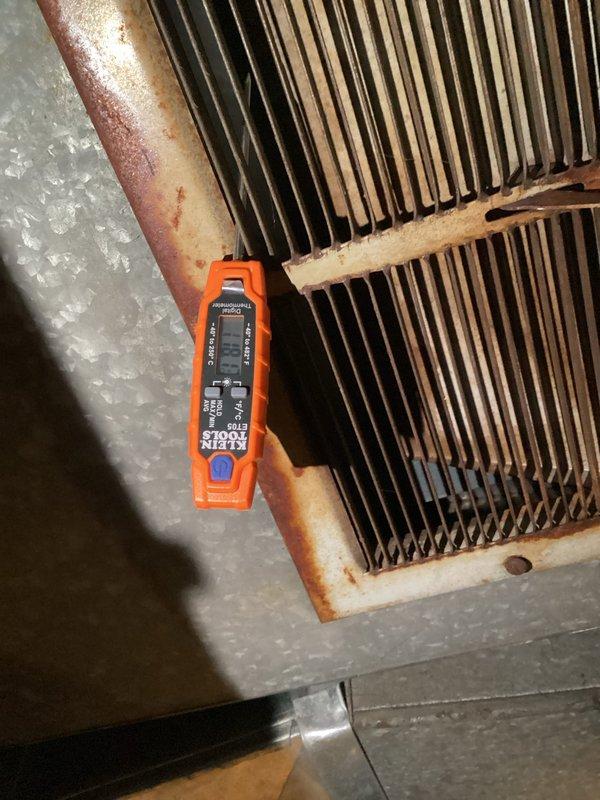 Performed comprehensive HVAC maintenance agreement service including inspection and cleaning of condenser unit, furnace system, and humidifier. Replaced 16x20x1 air filter and installed #10 gauge wire as needed. Conducted detailed diagnostic assessment of heat exchanger coil assembly, noting copper fin condition and refrigerant line connections, with digital multimeter testing performed to verify system performance. Inspected control panel circuitry, relay modules, and wiring connections to ensure proper electrical operation of all heating and cooling components.