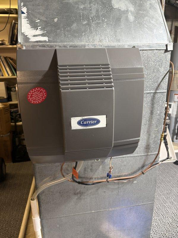 Completed comprehensive maintenance agreement service on Carrier furnace and humidifier system per agreement #35. Performed full inspection and cleaning of furnace components, verified proper operation of all safety controls, and checked humidifier functionality. Media filter was not included in this maintenance visit per agreement specifications. All equipment found operating within normal parameters, and system is ready for continued use.
