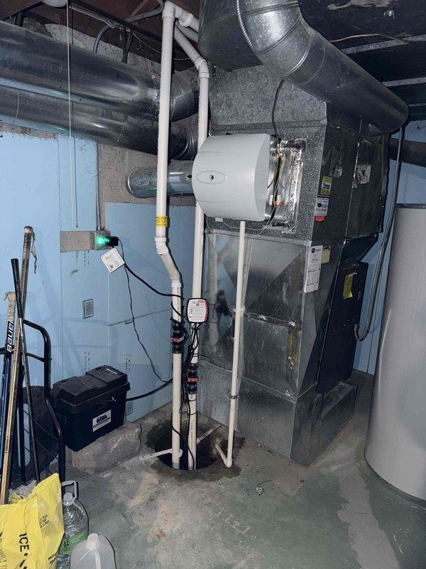 Completed comprehensive maintenance on residential furnace and humidifier system. Performed cleaning and calibration procedures per maintenance agreement specifications, replaced 16x25x1 air filter, and verified proper operation of humidifier unit #35. All equipment tested and confirmed functioning within normal operating parameters.