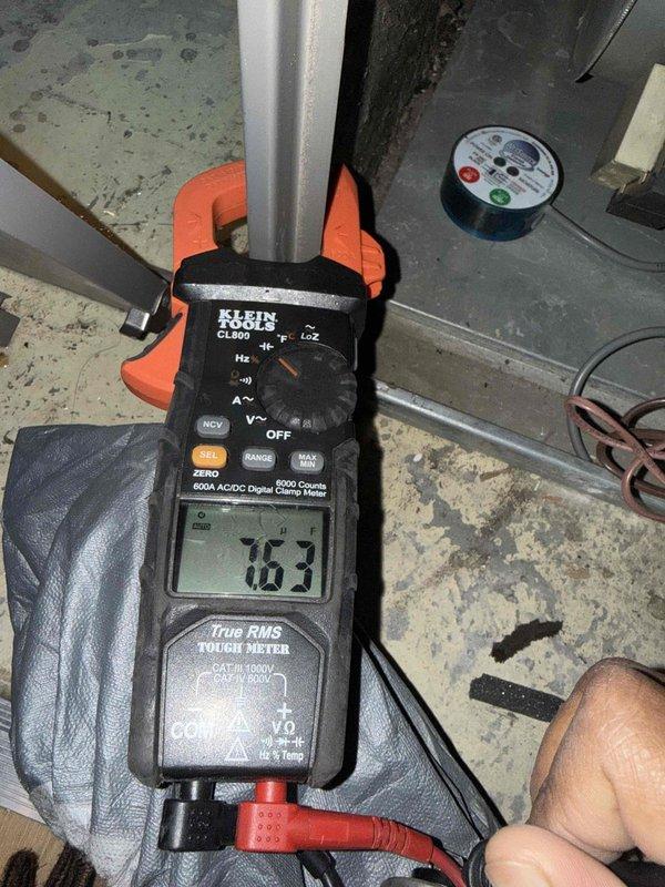 Completed comprehensive cooling check and tune-up on single furnace system per maintenance agreement. Verified system operation with supply air temperature reading of 128.1°F and measured electrical draw of 76.7 amps, confirming equipment is functioning within normal operating parameters.