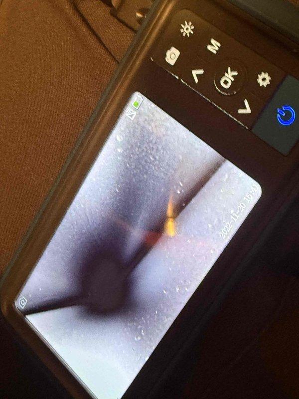 Performed seasonal maintenance on two furnaces and humidifiers, including replacement of 16x25x1 and 14x20x1 air filters. Verified heating operation and humidifier function, with the thermostat confirming normal heat call and indoor humidity at 38%. Used an inspection camera to visually check internal components, and all systems were operating properly at completion.