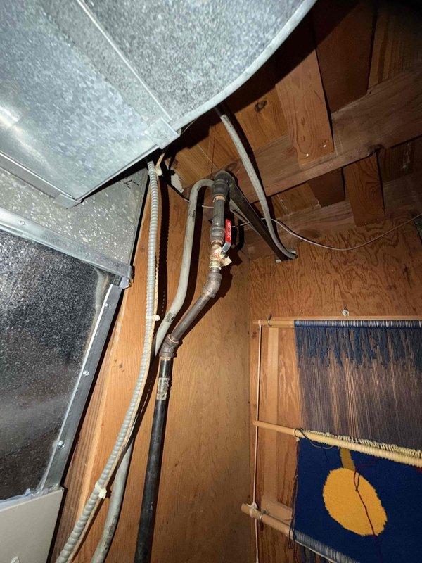 Responded to a no-heat callback following prior maintenance and inspected the gas furnace burner compartment, where burners were igniting and producing a stable blue flame. Verified the gas valve, gas piping, shutoff valve, and electrical connections, with no visible leaks, corrosion, or damage. Cleaned light dust and debris from the burner assembly and confirmed the unit was restored to proper operation.