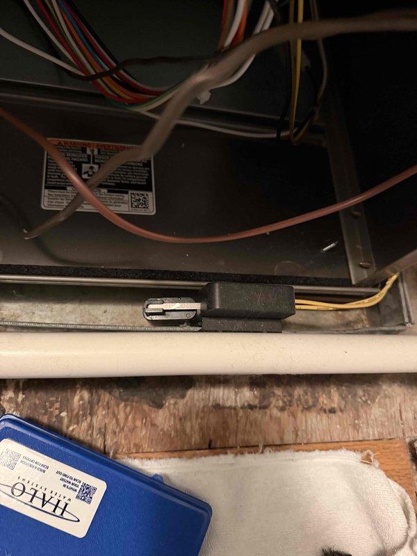 Performed a furnace clean and check under the maintenance agreement, inspecting the blower assembly, control wiring, and condensate PVC piping within the cabinet. Used a borescope to visually inspect the interior of the duct/piping for obstructions or buildup, and documented findings with photos. Unit inspected and serviced with no additional work performed.