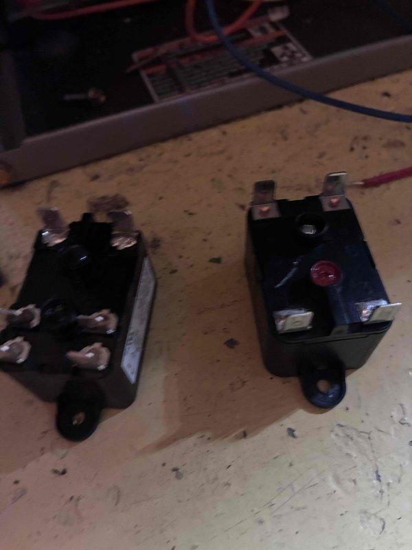 Responded to a no-heat call reporting furnace overheating and erratic thermostat operation. Inspected the control compartment, found the control board and its associated relays to be the source of the malfunction, and replaced the faulty relays. Verified wiring connections and tested system operation, confirming proper thermostat response and normal heating cycle without overheating.