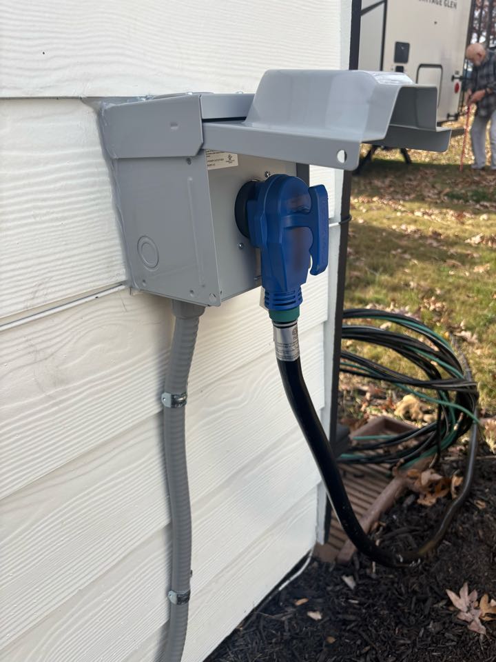 Install RV outlet 