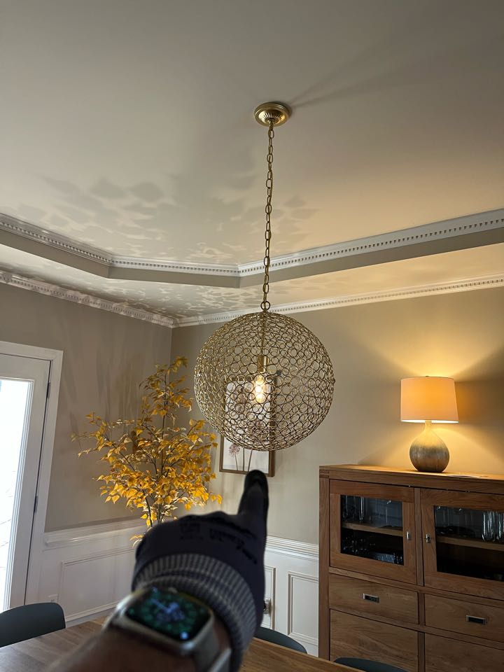 Install lights and ceiling fan 