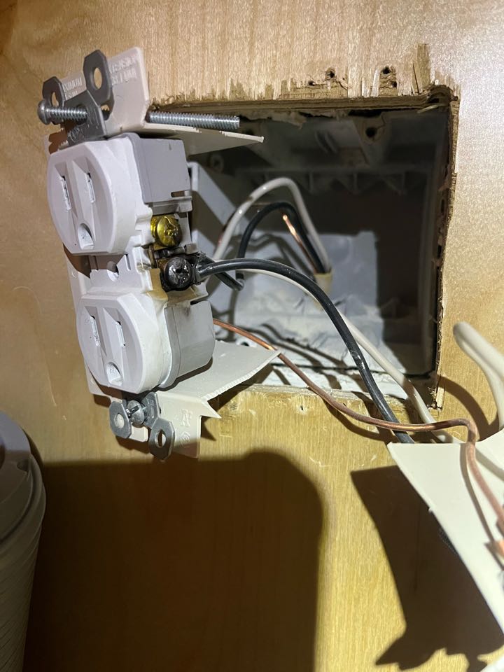 Replace outlets in pantry 