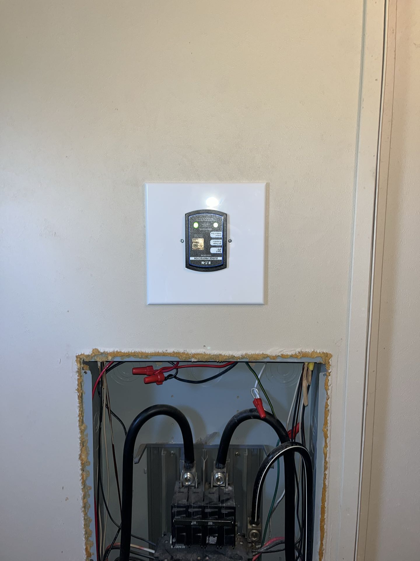 Install lights and surge protector 