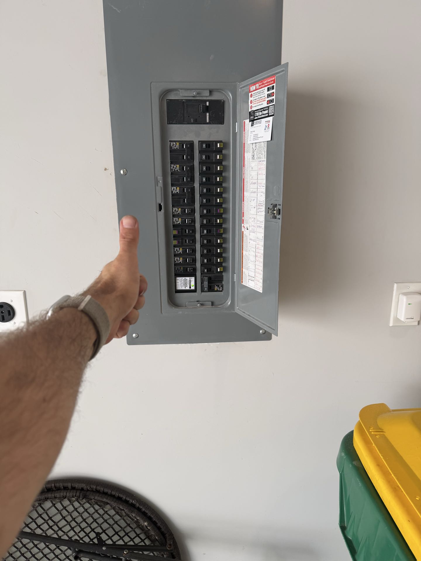 Replace breakers and outlets 