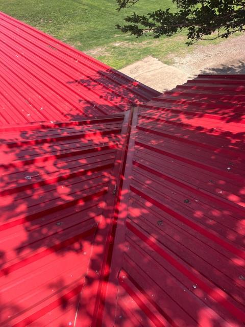 Ralls, TX - R-panel metal roof hail damage replacement 