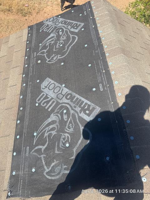 Midland, TX - Shed roof replacement. Shingle repair