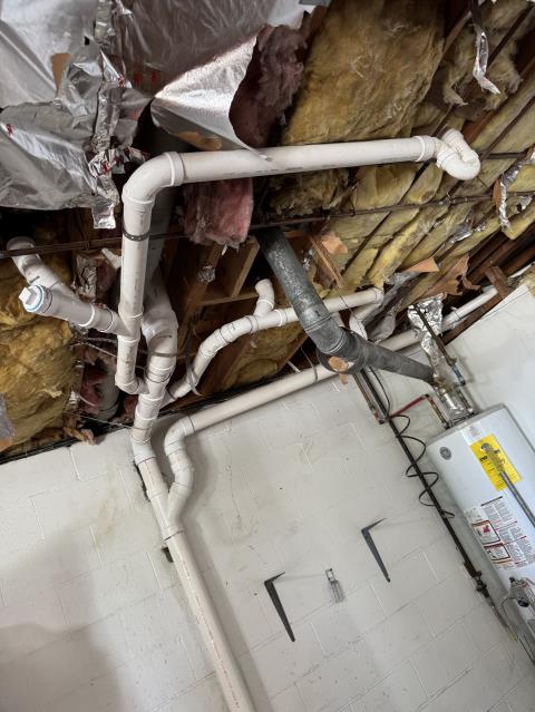 I replaced a broken cast-iron sewer line in a basement using a partial repipe process. I cut and removed sections of concrete to access the pipe and replaced it with PVC piping. After the new pipe was installed, I re-poured the concrete to restore the basement floor.