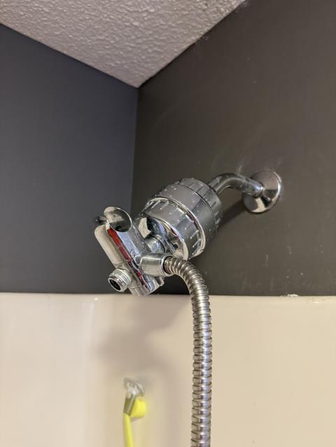 
I replaced a shower head in a bathroom.