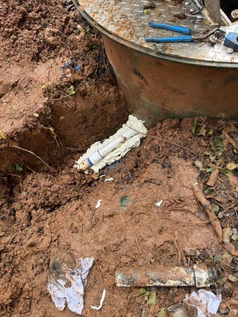 I repaired a sewer line at an apartment complex.