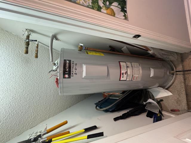 We removed the existing water heater and installed a new 40-gallon electric water heater, including the installation of new shut-off valves and an expansion tank. All work includes a one (1) year labor warranty.