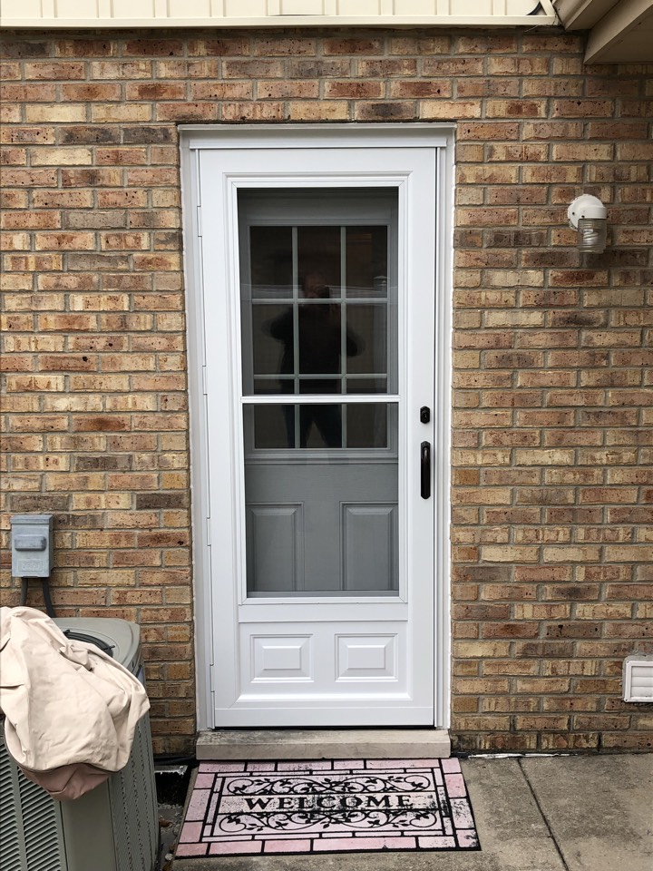 Tinley Park, IL - Albany entry door with a provia storm door Tinley Park, IL - Albany entry door with a provia storm door