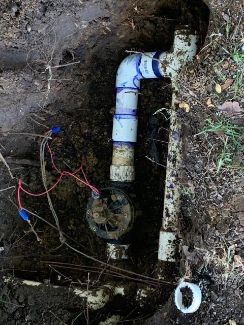 Sprinkler valve replacement  and rewiring 