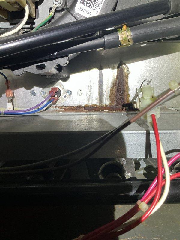 Performed annual heating maintenance service that was rescheduled from previous appointment. Discovered significant internal corrosion on heat exchanger components and severely clogged air filter requiring immediate replacement. System was serviced according to manufacturer specifications to restore proper operation.