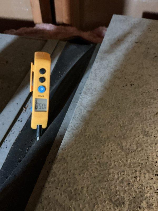 Performed scheduled heating maintenance service in attic location. Inspected gas furnace system, tested system temperature (55.0°F), and replaced air filter as requested by customer. All components functioning within normal parameters.