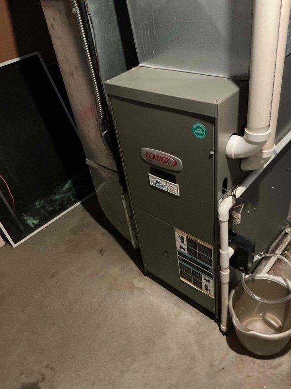 Responded to a no heat call for a 20-year-old Lennox furnace. Upon inspection, accessed interior components including blower assembly, pressure switches, gas valve, and control boards. Diagnosed and serviced the unit, restoring heating functionality. Customer was advised of proper operation and maintenance requirements.