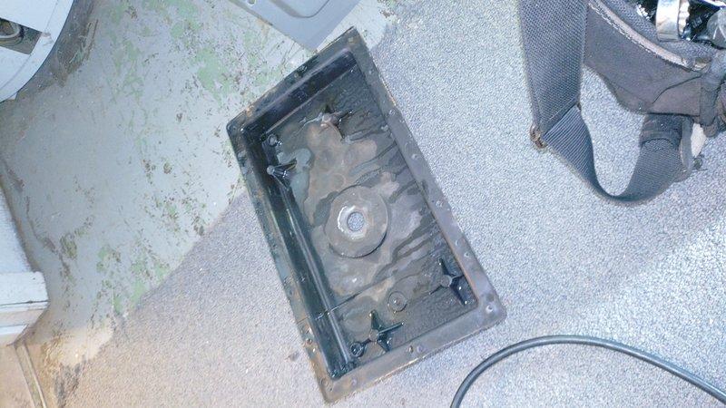 Completed installation of collector box on customer's HVAC system as scheduled. Accessed unit through floor panel, which revealed moisture accumulation in the compartment. Replaced defective collector box and reconnected all electrical components to restore proper system operation.