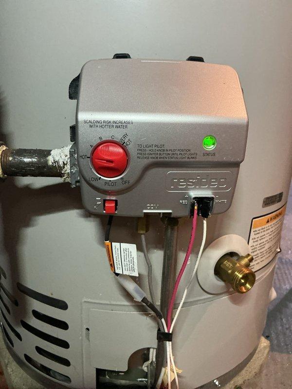 Responded to no-heat call at customer's approximately 10-year-old residence. Inspected furnace and water heater systems. Diagnosed issues with both appliances, performed necessary repairs including checking gas valve assembly, blower motor functionality, and electrical connections in the furnace. Reset and tested water heater control unit (Resideo brand), confirming proper pilot light operation and status indicator functioning. Both heating systems restored to normal operation.