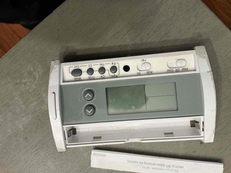 Responded to no-heat complaint for 9-year-old furnace. Diagnosed failed circuit board as evidenced by red error light on control panel. Removed and replaced non-functioning thermostat with compatible unit, restoring proper communication with furnace system. System now operating normally with proper heating function restored.