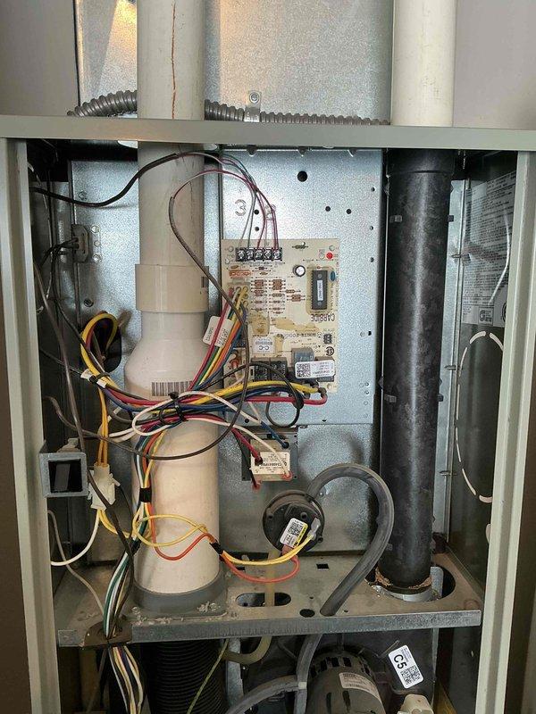 Responded to no heat call for elderly customer with blinking red light on Trane XR furnace. Inspected system and found faulty pressure switch causing safety lockout. Reset system, cleaned connections, and verified proper operation with normal flame sequence. Unit now functioning correctly and providing heat.