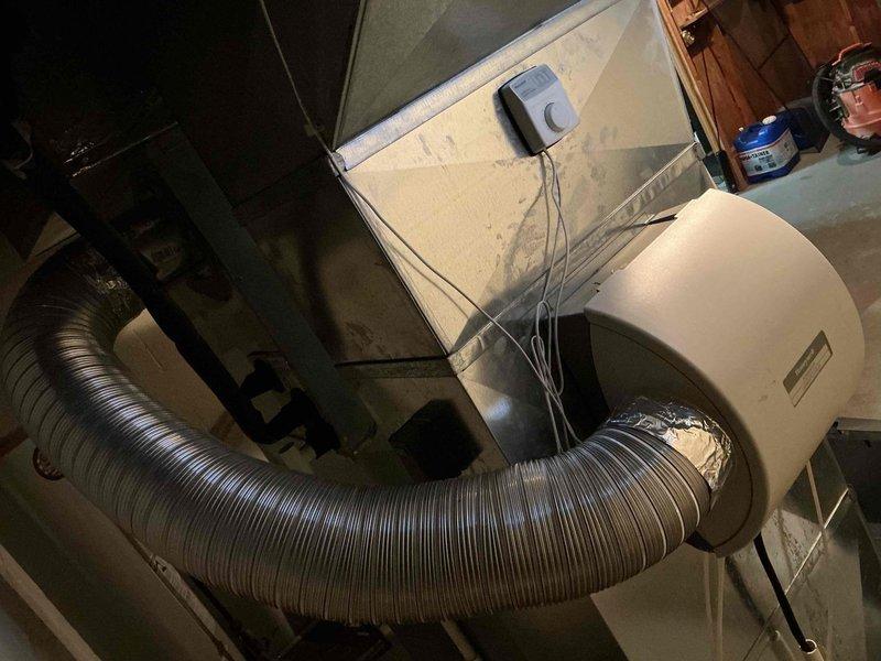 Performed routine maintenance on natural gas furnace. Inspected internal components including blower motor assembly, circuit board, and wiring connections. Checked ductwork and thermostat operation to ensure proper system functionality.