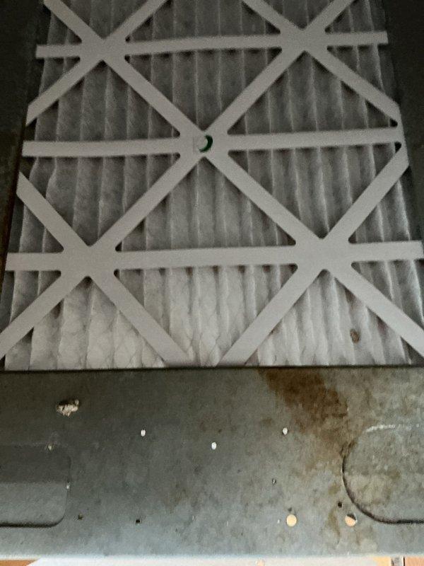 Responded to service call for gas furnace malfunction. Diagnosed system showing low temperature reading (49°F) on Honeywell ProSeries thermostat. Inspected and replaced dirty air filter which was restricting proper airflow, causing system inefficiency and potential overheating. Tested system operation after replacement to confirm proper heating function.