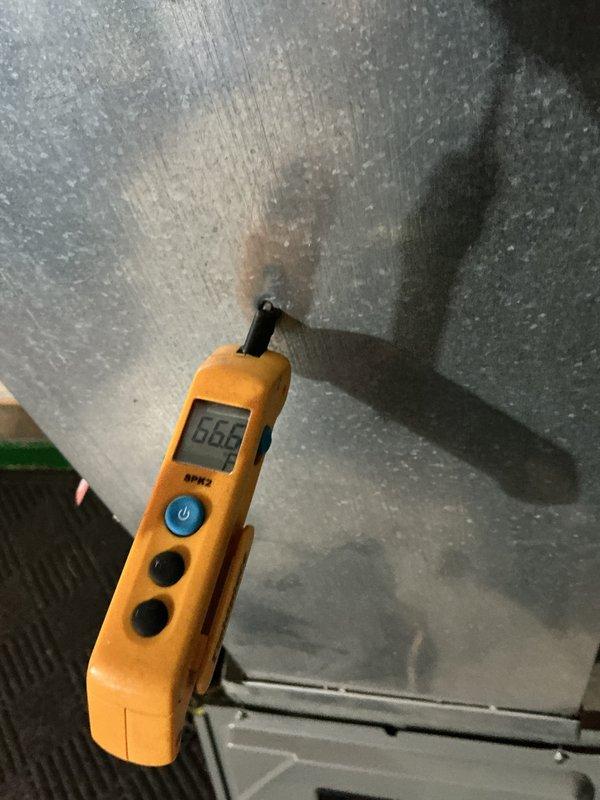 Conducted scheduled furnace maintenance service. Performed temperature differential testing with readings of 66.6°F at supply registers. Verified system pressure parameters with measurements of 84/768, indicating proper operation. All components inspected and system functioning within normal parameters.