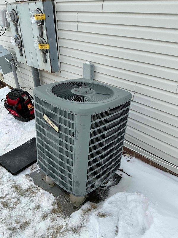 Responded to no-heat service call for 10+ year old system. Upon inspection, identified blown fuse causing interruption to system operation. Replaced fuse, verified proper electrical connections throughout system wiring, and confirmed unit operation. System now functioning properly with normal heat output.