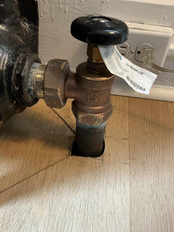 Performed diagnostic service on heating system to address customer-reported radiator valve leakage and unbalanced radiators. Inspected both radiator valves, finding corrosion and mineral buildup at connection points. Repaired leaking valve, balanced radiator system, and verified proper operation of boiler and circulation.