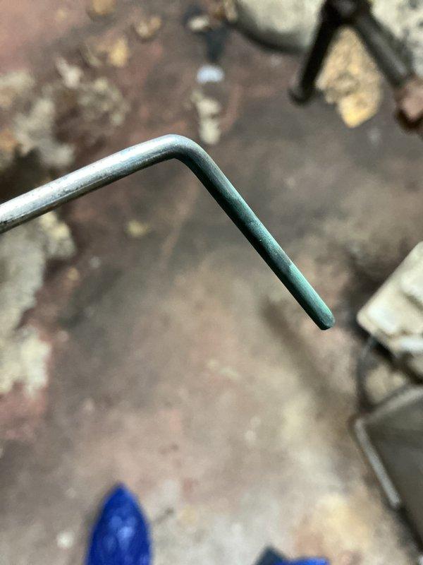 Responded to no-heat call for 10+ year old furnace. Upon inspection, found damaged hex tool and accessed interior components to diagnose issue. Serviced blower motor assembly and control board connections, checking all electrical wiring (red, yellow, green, blue, white) for proper function. System restored to normal operation.